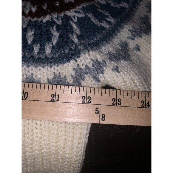 Sigallo Vintage Acrylic Button Down Grandpacore Winter Sweater Cardigan Large - Picture 7 of 8